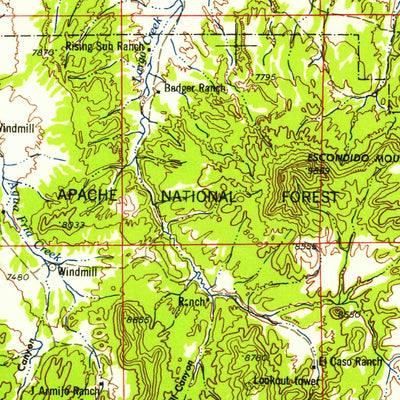 United States Geological Survey Saint Johns, AZ-NM (1958, 250000-Scale) digital map