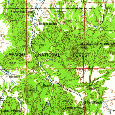 United States Geological Survey Saint Johns, AZ-NM (1962, 250000-Scale) digital map