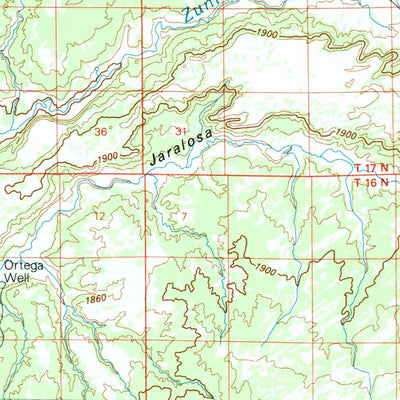 United States Geological Survey Saint Johns, AZ-NM (1981, 100000-Scale) digital map