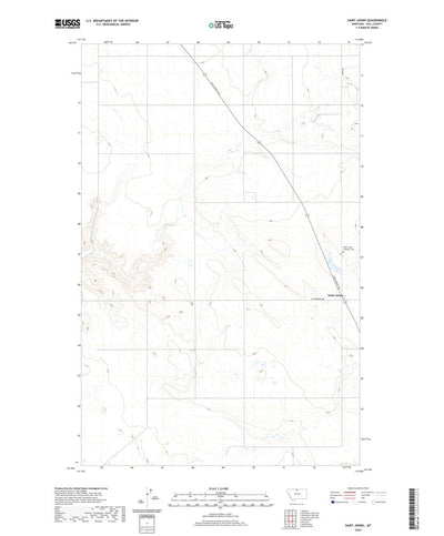 United States Geological Survey Saint Johns, MT (2020, 24000-Scale) digital map