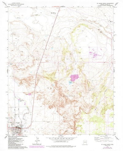 United States Geological Survey Saint Johns North, AZ (1974, 24000-Scale) digital map