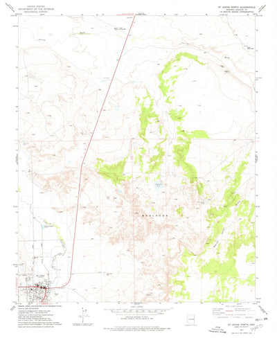 United States Geological Survey Saint Johns North, AZ (1977, 24000-Scale) digital map