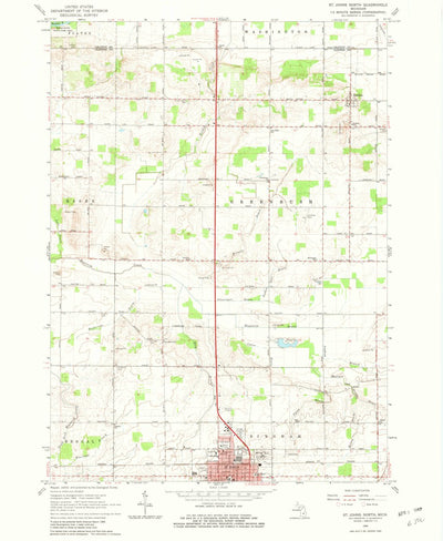 United States Geological Survey Saint Johns North, MI (1965, 24000-Scale) digital map