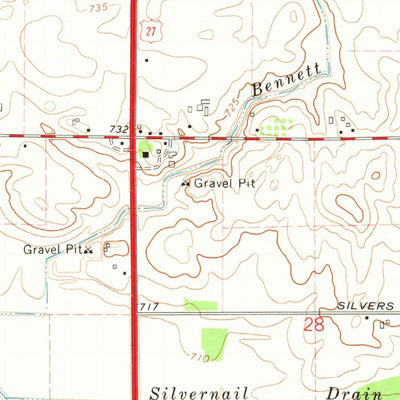 United States Geological Survey Saint Johns North, MI (1965, 24000-Scale) digital map