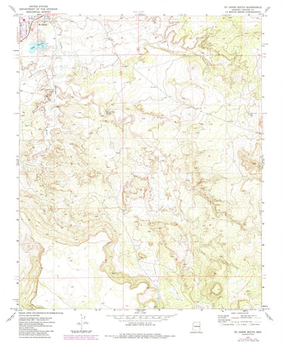 United States Geological Survey Saint Johns South, AZ (1971, 24000-Scale) digital map