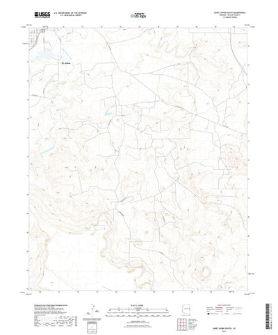 United States Geological Survey Saint Johns South, AZ (2021, 24000-Scale) digital map