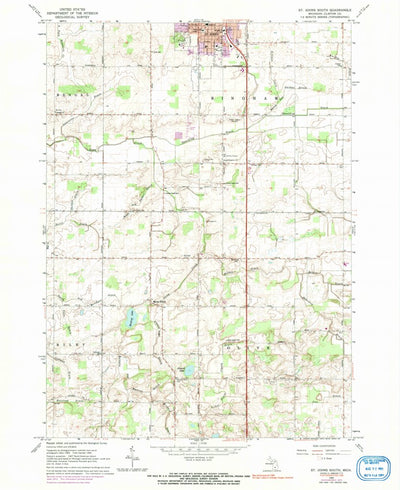 United States Geological Survey Saint Johns South, MI (1965, 24000-Scale) digital map
