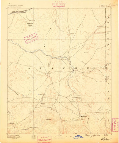 United States Geological Survey Saint Johns W, AZ-NM (1886, 250000-Scale) digital map