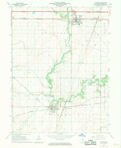 United States Geological Survey Saint Joseph, IL (1968, 24000-Scale) digital map
