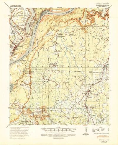 United States Geological Survey Saint Joseph, LA-MS (1939, 62500-Scale) digital map