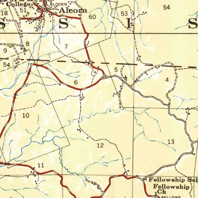 United States Geological Survey Saint Joseph, LA-MS (1939, 62500-Scale) digital map