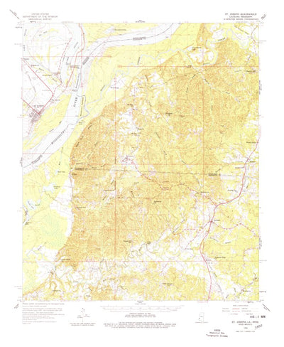 United States Geological Survey Saint Joseph, LA-MS (1958, 62500-Scale) digital map