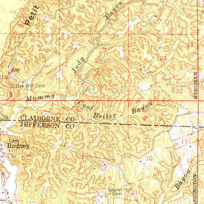 United States Geological Survey Saint Joseph, LA-MS (1958, 62500-Scale) digital map
