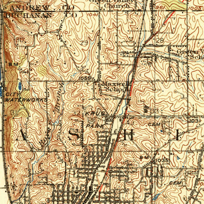 United States Geological Survey Saint Joseph, MO-KS (1926, 62500-Scale) digital map