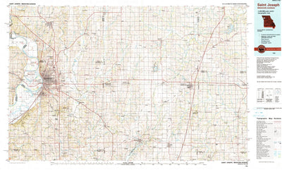 United States Geological Survey Saint Joseph, MO-KS (1986, 100000-Scale) digital map
