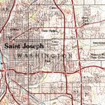 United States Geological Survey Saint Joseph, MO-KS (1986, 100000-Scale) digital map