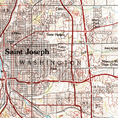 United States Geological Survey Saint Joseph, MO-KS (1986, 100000-Scale) digital map