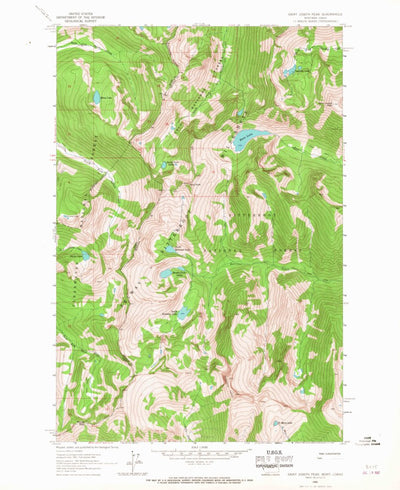 United States Geological Survey Saint Joseph Peak, MT-ID (1964, 24000-Scale) digital map