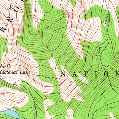 United States Geological Survey Saint Joseph Peak, MT-ID (1964, 24000-Scale) digital map