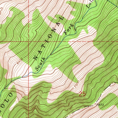 United States Geological Survey Saint Joseph Peak, MT-ID (1964, 24000-Scale) digital map