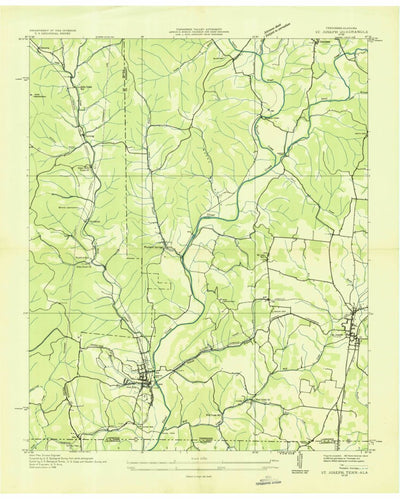 United States Geological Survey Saint Joseph, TN-AL (1936, 24000-Scale) digital map