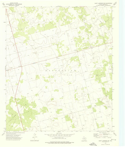 United States Geological Survey Saint Lawrence SE, TX (1973, 24000-Scale) digital map