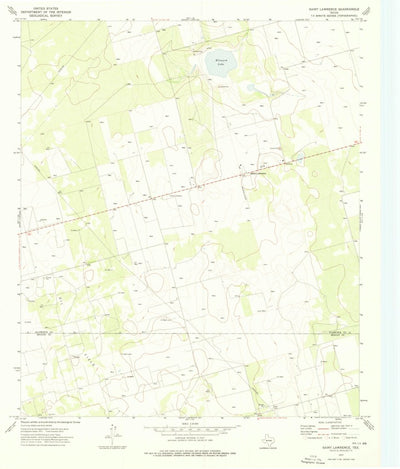 United States Geological Survey Saint Lawrence, TX (1973, 24000-Scale) digital map