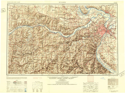 United States Geological Survey Saint Louis, MO-IL (1949, 250000-Scale) digital map