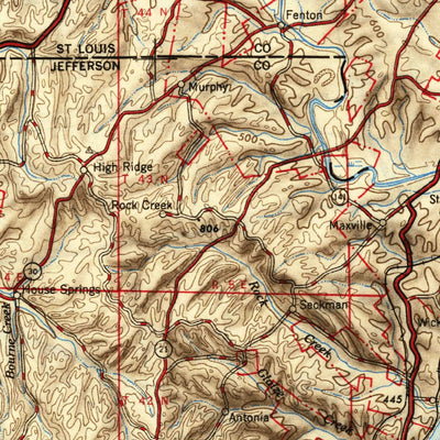 United States Geological Survey Saint Louis, MO-IL (1949, 250000-Scale) digital map