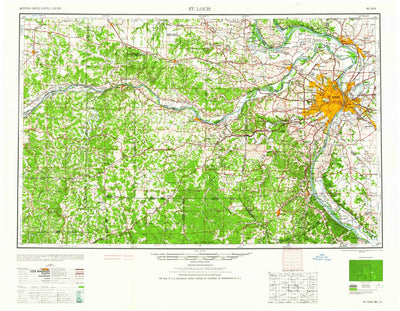 United States Geological Survey Saint Louis, MO-IL (1962, 250000-Scale) digital map