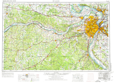United States Geological Survey Saint Louis, MO-IL (1963, 250000-Scale) digital map