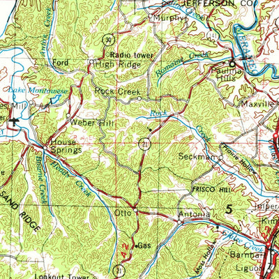 United States Geological Survey Saint Louis, MO-IL (1963, 250000-Scale) digital map