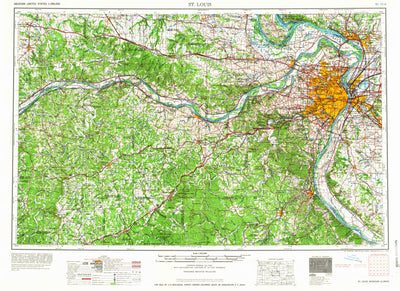 United States Geological Survey Saint Louis, MO-IL (1966, 250000-Scale) digital map