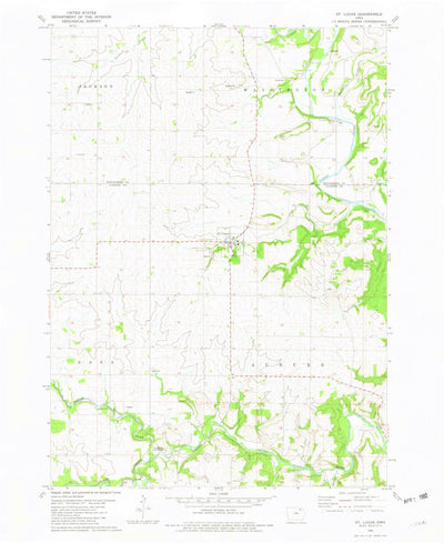 United States Geological Survey Saint Lucas, IA (1981, 24000-Scale) digital map