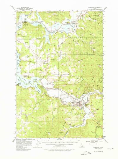 United States Geological Survey Saint Maries, ID (1957, 62500-Scale) digital map