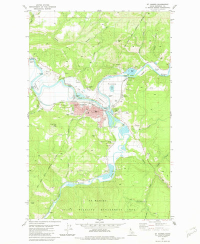 United States Geological Survey Saint Maries, ID (1981, 24000-Scale) digital map