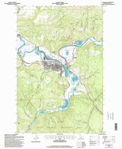 United States Geological Survey Saint Maries, ID (1995, 24000-Scale) digital map
