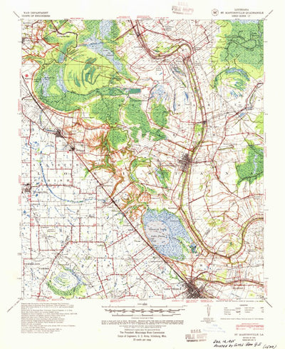 United States Geological Survey Saint Martinville, LA (1939, 62500-Scale) digital map
