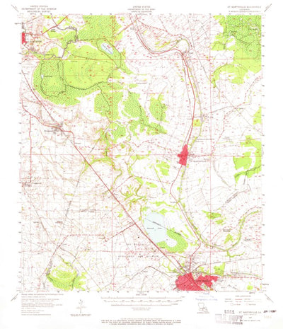 United States Geological Survey Saint Martinville, LA (1957, 62500-Scale) digital map