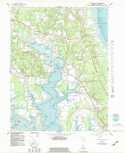 United States Geological Survey Saint Marys City, MD (1943, 24000-Scale) digital map