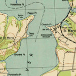 United States Geological Survey Saint Marys City, MD (1943, 31680-Scale) digital map