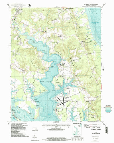 United States Geological Survey Saint Marys City, MD (1987, 24000-Scale) digital map
