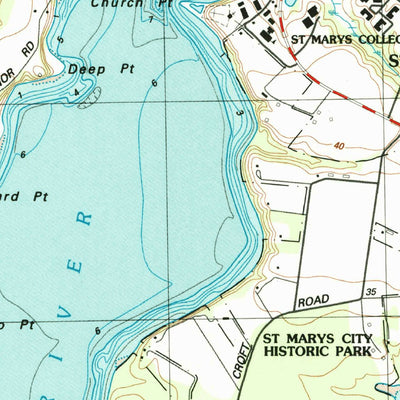 United States Geological Survey Saint Marys City, MD (1987, 24000-Scale) digital map