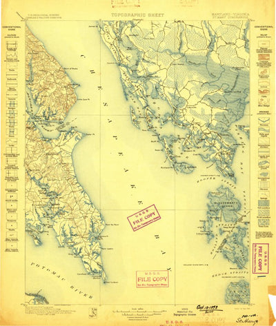 United States Geological Survey Saint Marys, MD-VA (1898, 125000-Scale) digital map