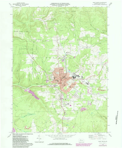 United States Geological Survey Saint Marys, PA (1969, 24000-Scale) digital map