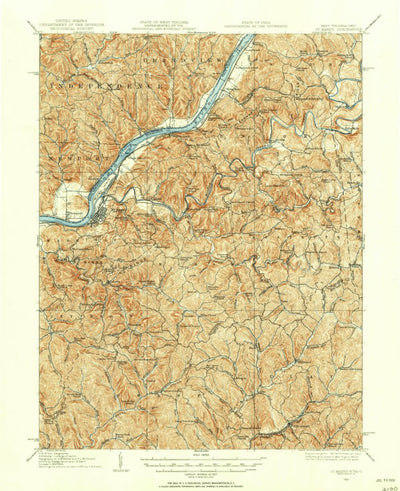 United States Geological Survey Saint Marys, WV-OH (1924, 62500-Scale) digital map