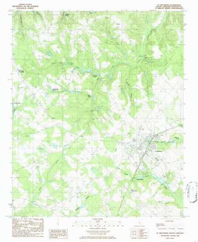United States Geological Survey Saint Matthews, SC (1986, 24000-Scale) digital map