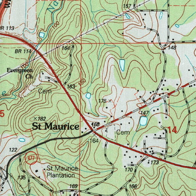 United States Geological Survey Saint Maurice, LA (2003, 24000-Scale) digital map