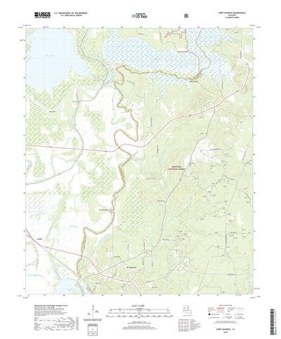 United States Geological Survey Saint Maurice, LA (2020, 24000-Scale) digital map
