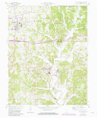 United States Geological Survey Saint Meinrad, IN (1960, 24000-Scale) digital map